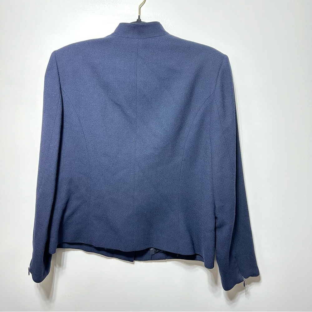 Pendleton wool Navy zip up structured jacket EUC - image 3